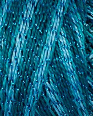 hilo sparkle pearl algodón matizado azules con brillos